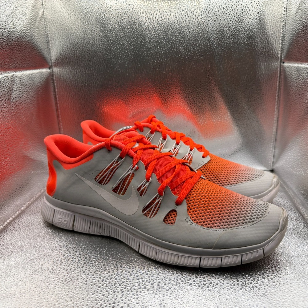 Size 12 Nike Free 5.0+‎ Total Crimson/White/Pure Platinum Mens Shoes 579960-810